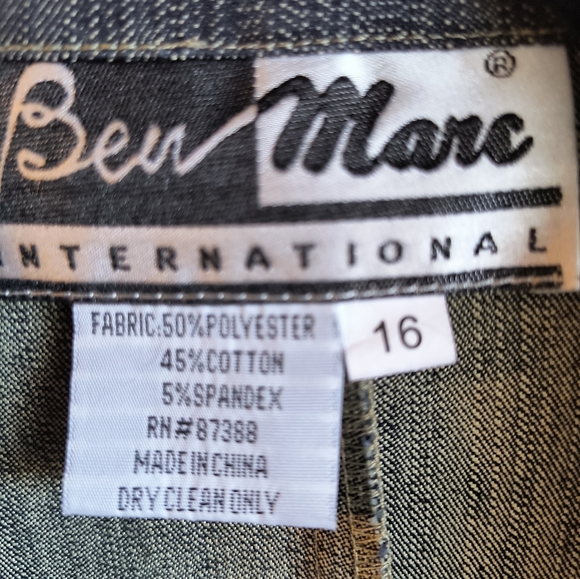 Vintage Denim Jacket EUC sz16 SMOKE FREE HOME - Picture 4 of 6